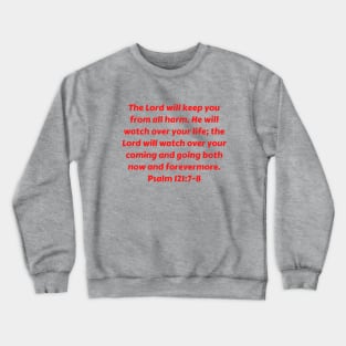 Bible Verse Psalm 121:7-8 Crewneck Sweatshirt